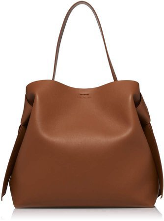 acne studios Musubi Maxi Knotted Leather Shoulder Bag | ShopLook
