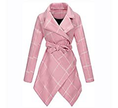 Amazon.com: clearance sale!!ZEFOTIM Womens Winter Lapel Wool Coat Trench Jacket Long Sleeve Overcoat Outwear(XX-Large,Grey): Clothing