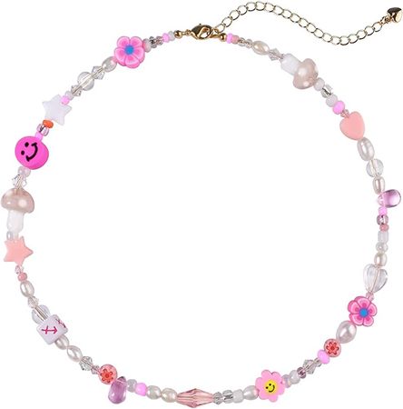 Amazon.com: Beaded Necklace Scorpio Necklace Scorpio Zodiac Gifts for Women Bead Necklace Choker Y2K Trendy Pink Pearl Necklace Cute Gifts Smiley Face Beads Zodiac Sign Necklaces Jewelry Gift for Teen Girls : Clothing, Shoes & Jewelry