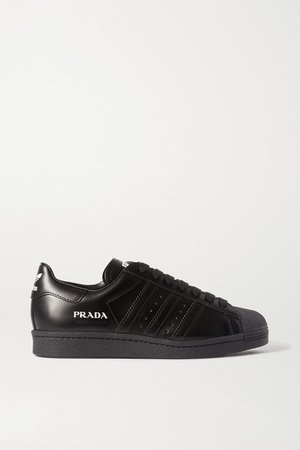 Prada Superstar Leather Sneakers - Black
