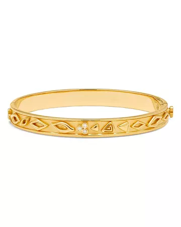 Temple St. Clair 18K Yellow Gold River Bangle Bracelet with Diamonds | Bloomingdale's