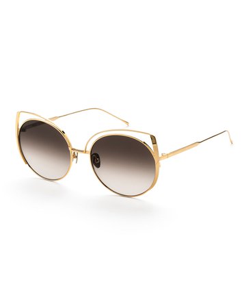 Sunday Somewhere Daisy Cat-Eye Titanium Sunglasses | Neiman Marcus