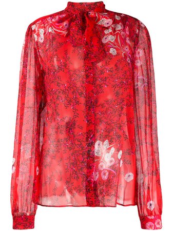 Giambattista Valli floral print chiffon blouse