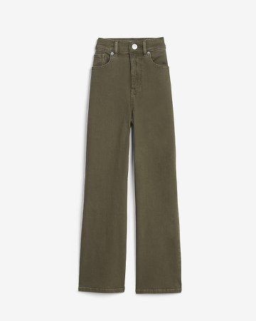 Super High Waisted Cropped Wide Leg Pant