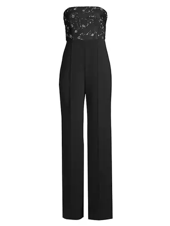 Shop Milly Spencer Sequined Strapless Jumpsuit | Saks Fifth Avenue