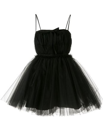 black tule mini dress