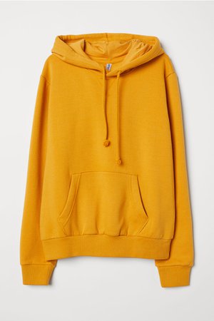 Hooded Sweatshirt - Dark yellow - Ladies | H&M US