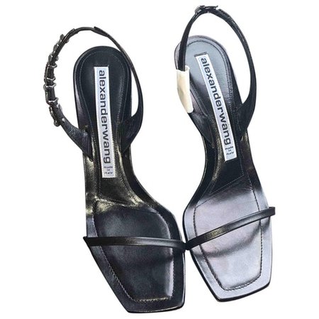 Leather sandal Alexander Wang Black size 39 EU in Leather - 9175526