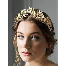 Amazon.com : Chargances Bridal Gold Leaf Crown Headband Bridal Tiara Gold Leaf headpiece for Wedding Prom Festival Bridesmaid Hair Accessoriecs(Gold) : Beauty & Personal Care