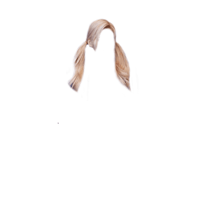 Blonde Hair PNG Pigtails