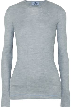 Prada | Ribbed silk sweater | NET-A-PORTER.COM