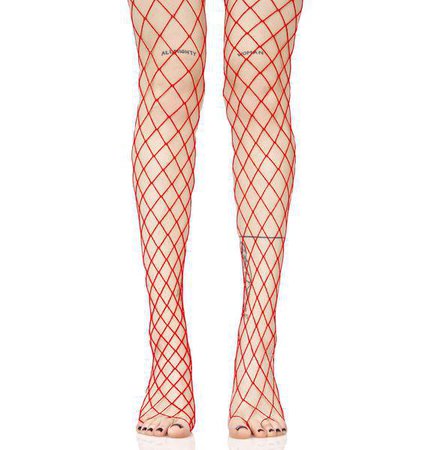 Red Fishnet Stockings | ShopLook