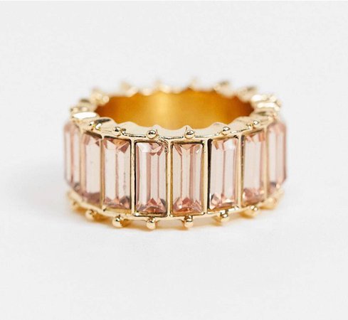 ASOS design. pink baguette stones