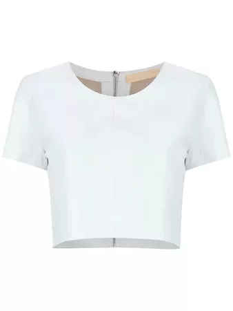 CLÉ Leather Cropped Top