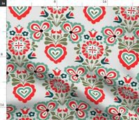 Peppers Red Hungary Kalocsa Folk Art Hungarian Fabric Printed by Spoonflower BTY | eBay