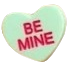 green "be mine" sweethearts ring