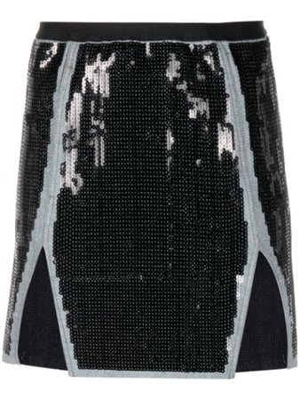 Rick Owens front-slit mini skirt black RP21S3348SRAWM1 - Farfetch
