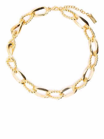 Shop Saint Laurent gold-plated chainlink necklace with Express Delivery - FARFETCH