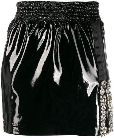 fitted embellished mini skirt