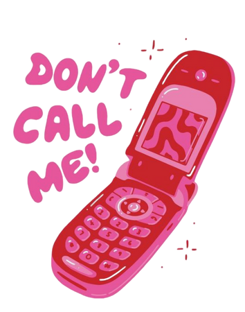 Don't Call me! Pink Aesthetic png image