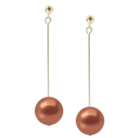 gold and brown earrings - Google Search