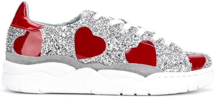 glitter hearts sneakers