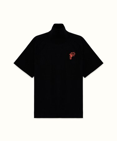 Fenty | OVersized High Neck Printed T-shirt Jet Black 2/20