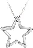Amazon.com: Deidreamers Sterling Silver Large Star Necklace (Silver): Jewelry
