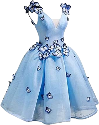 blue butterfly dresses