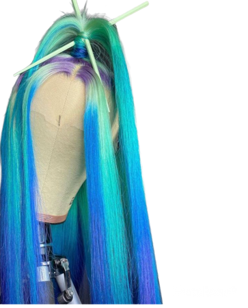 blue wig