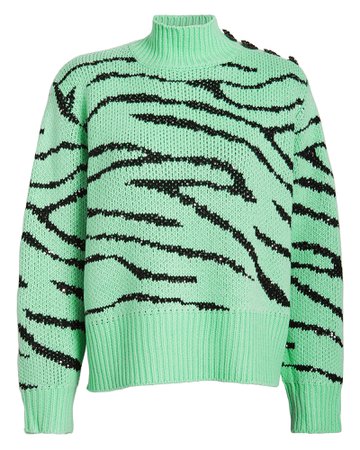 Lyla Sequin-Embellished Zebra Sweater