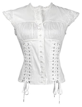 strappy corset blouse goth / punk