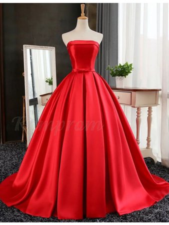 ball gown dress red