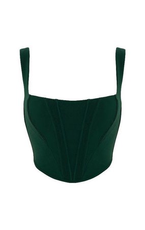 green corset top
