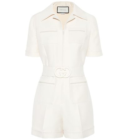 Wool and silk playsuit