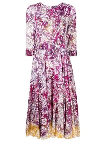 Samantha Sung Avenue paisley-print Midi Dress - Farfetch