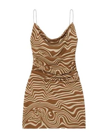 brown&tan striped dress