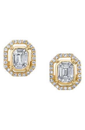 SHAY Diamond Pavé Halo Earrings | Nordstrom
