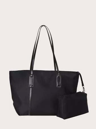Minimalist Large Capacity Tote Bag With Clutch Bag | SHEIN USA