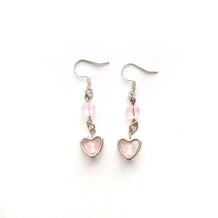 coquette jewelry earring heart pink