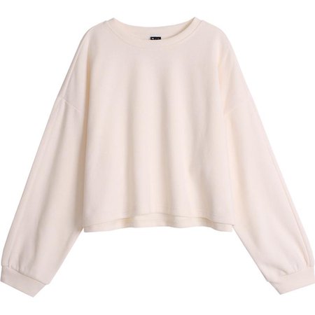cream crop sweater