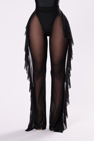Sunshine See Through Cover Up Pant - Black