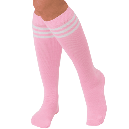 Light Pink Tube Socks | Knee high socks outfit, Pink knee high socks, High socks outfits