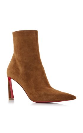 Condora 85mm Suede Ankle Boots By Christian Louboutin | Moda Operandi