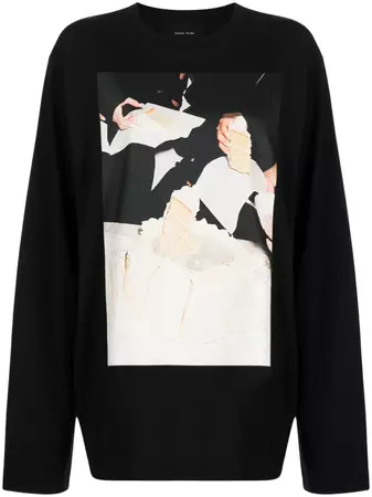 Simone Rocha graphic-print Cotton long sleeve Sweatshirt - Farfetch