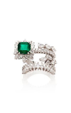 Wrap Emerald And Diamond Ring by Yeprem | Moda Operandi