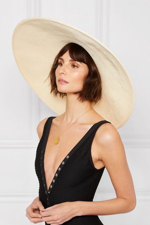 EUGENIA KIM Forever Ever embroidered woven paper sunhat