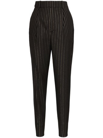 Saint Laurent Pinstripe Pleated Trousers Ss20
