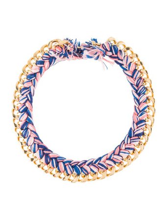 Aurélie Bidermann Woven Chain Collar Necklace - Necklaces - AUB20900 | The RealReal
