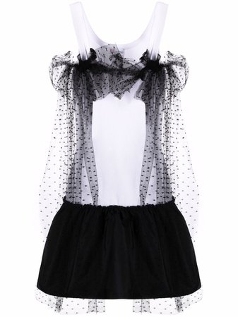 RED Valentino tulle-bow drop-waist Dress - Farfetch